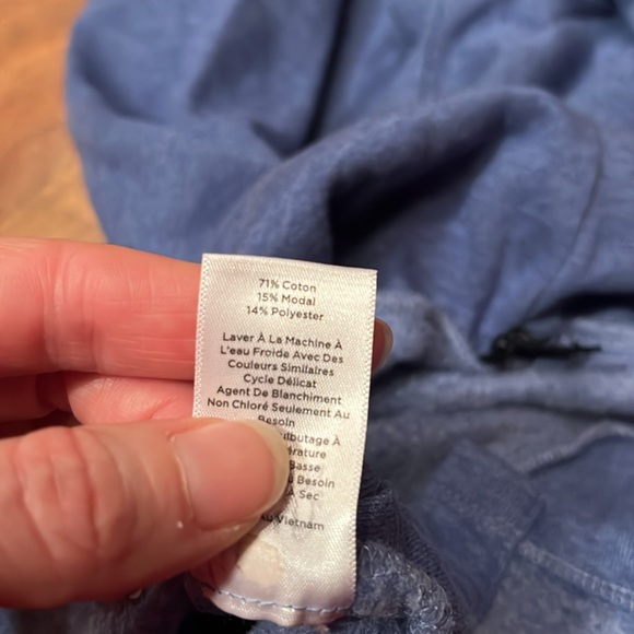 Like new Talbots fleece lined rolled neck blue sweater with gold buttons - Picture 16 of 16